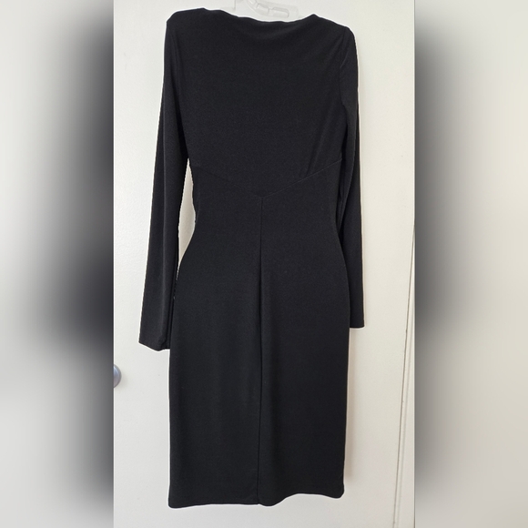 Lauren Ralph Lauren Womens Knit Long Sleeves Cocktail and Party Dress - Picture 4 of 4